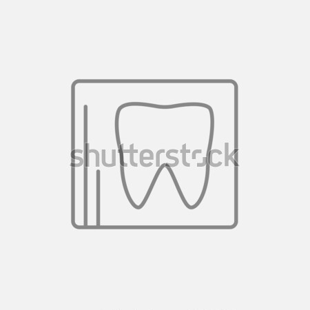X-ray of the tooth icon drawn in chalk. Stock photo © RAStudio