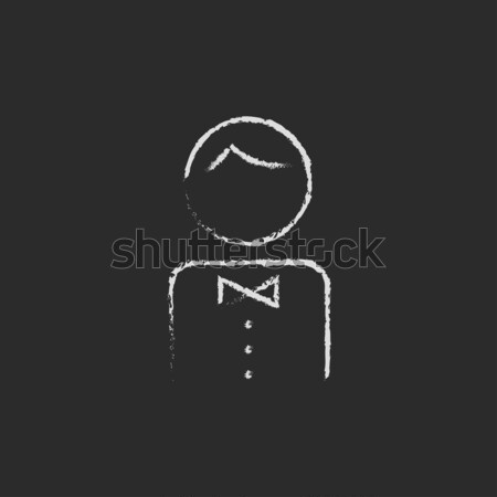 Icône craie dessinés à la main tableau noir Photo stock © RAStudio
