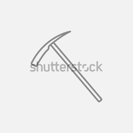 Ice pickaxe line icon. Stock photo © RAStudio