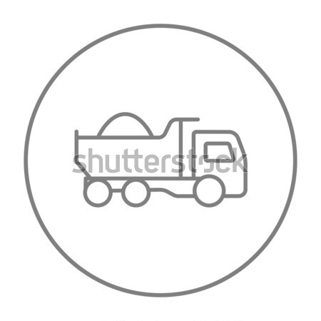 Dump truck line icon. Stock photo © RAStudio