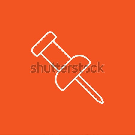 Pushpin line icon. Stock photo © RAStudio