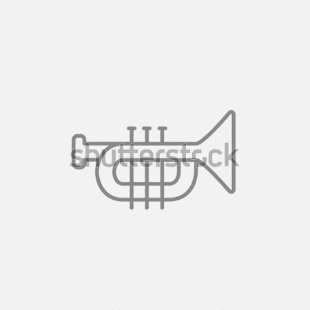 Trompet hat ikon web hareketli infographics Stok fotoğraf © RAStudio