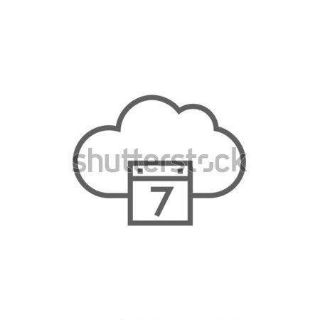 Cloud computing line icon. Stock photo © RAStudio