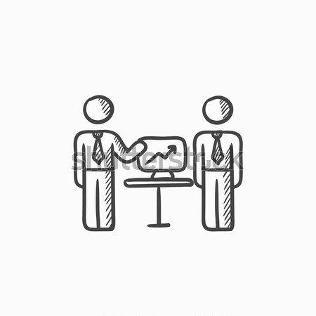 Business presentation sketch icon. Stock photo © RAStudio