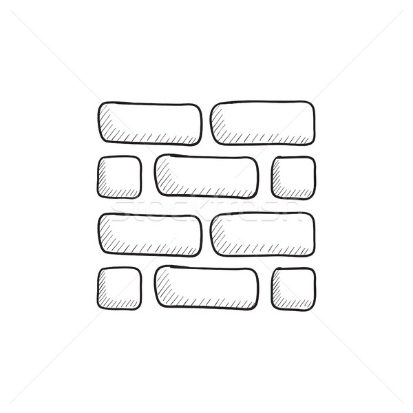 Brickwall sketch icon. Stock photo © RAStudio