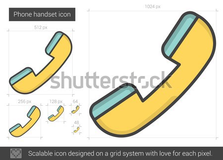 Phone handset line icon. Stock photo © RAStudio