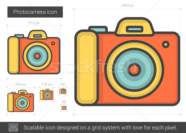 Photocamera line icon. Stock photo © RAStudio