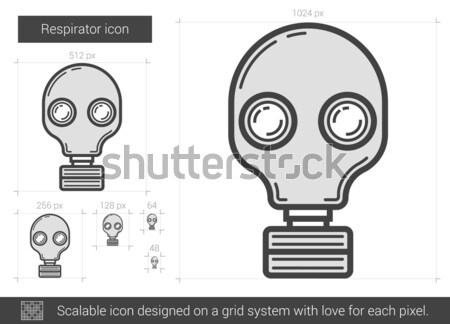 Respirator line icon. Stock photo © RAStudio
