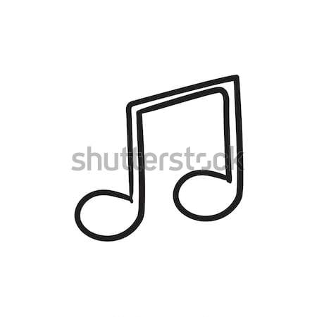 Music note sketch icon. Stock photo © RAStudio