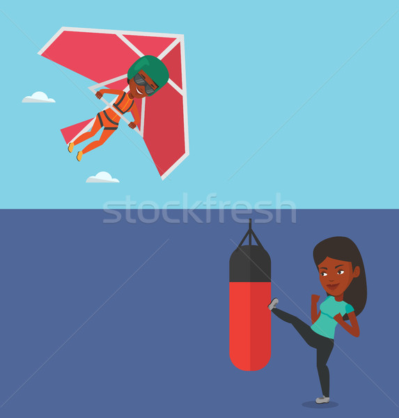 Two sport banners with space for text. Stock photo © RAStudio