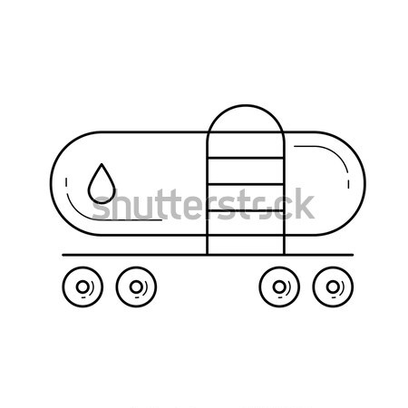 Stock photo: Freight train line icon.