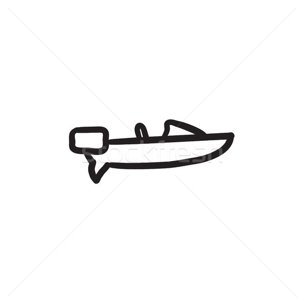 Motorboat sketch icon. Stock photo © RAStudio