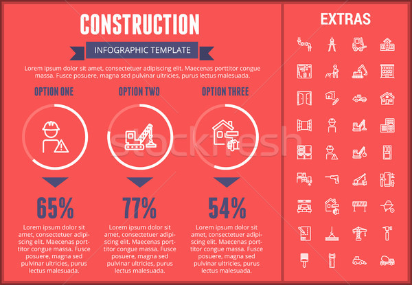 Construcción infografía plantilla elementos iconos personalizable Foto stock © RAStudio