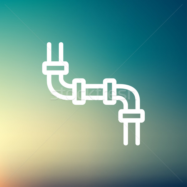 Water pipeline thin line icon  Stock photo © RAStudio