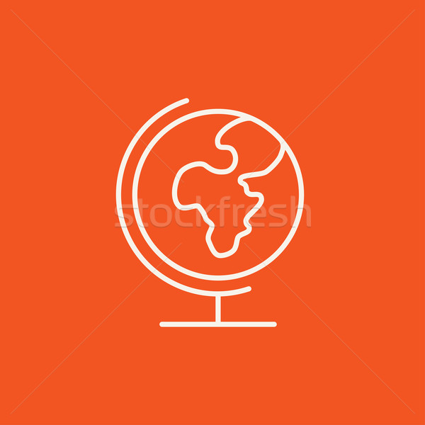 World globe on stand line icon. Stock photo © RAStudio