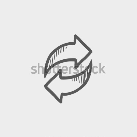 Two circular arrows line icon. Stock photo © RAStudio