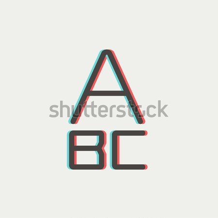 Letters painted in bold line icon. Stock photo © RAStudio