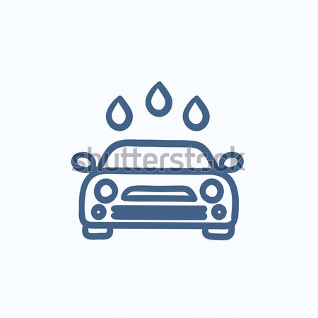 Lavado de coches línea icono web móviles infografía Foto stock © RAStudio