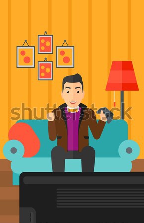 Man playing video game. Stock photo © RAStudio