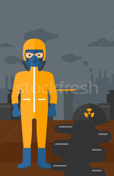 Man in protective chemical suit. Stock photo © RAStudio