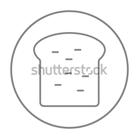 Single slice of bread line icon. Stock photo © RAStudio