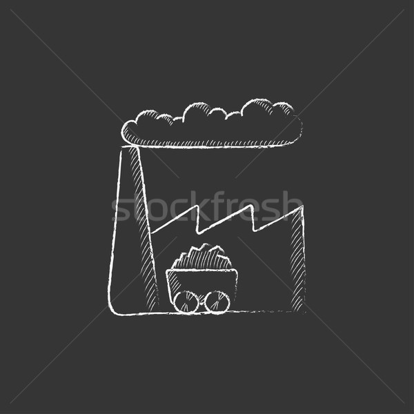 Factory. Drawn in chalk icon. Stock photo © RAStudio