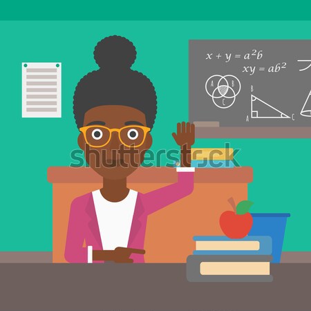 Man raising his hand. Stock photo © RAStudio