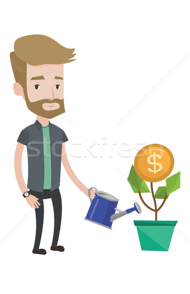 Hombre dinero flor Foto stock © RAStudio