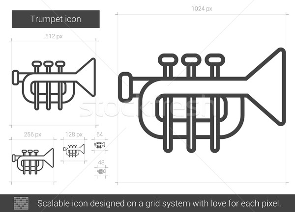 Stock photo: Trumpet line icon.