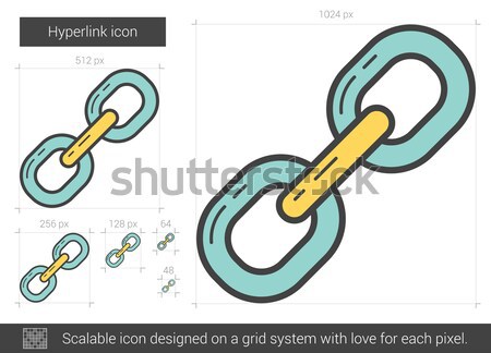 Hyperlink line icon. Stock photo © RAStudio