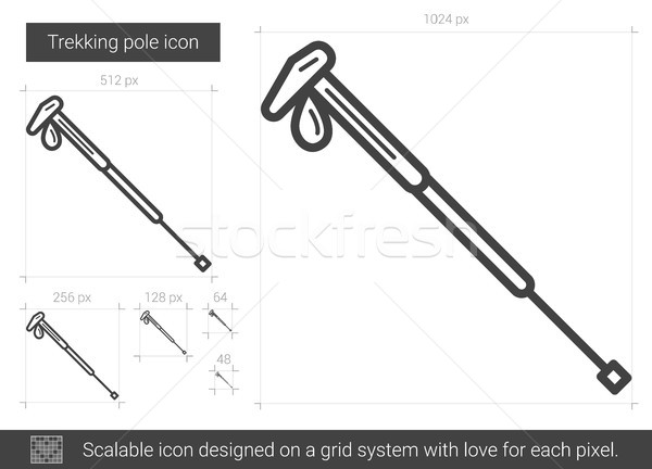 Foto stock: Pólo · linha · ícone · vetor · isolado