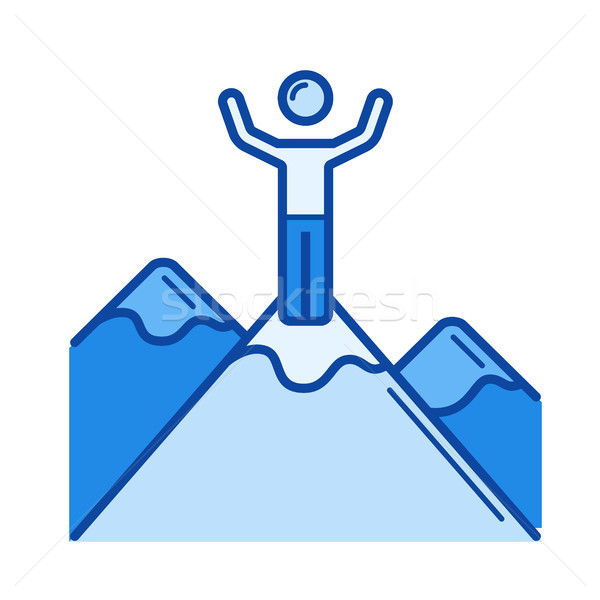 Mountain climber line icon. Stock photo © RAStudio