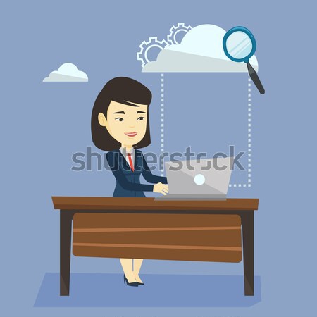 Cloud computing technology vector illustration. Stock photo © RAStudio
