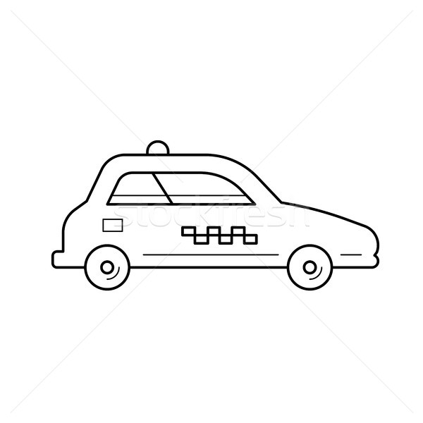 Taxi car line icon. Stock photo © RAStudio