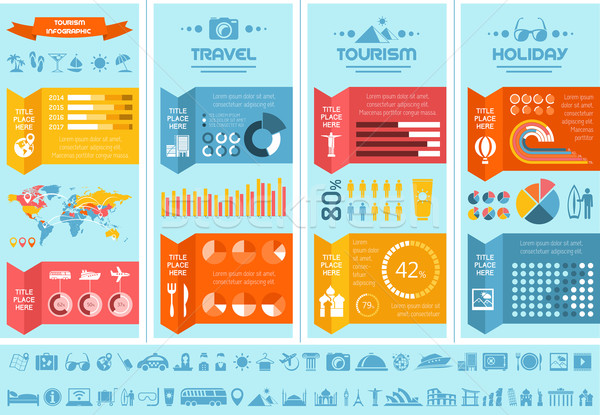ストックフォト: 旅行 · インフォグラフィック · テンプレート · 要素 · プラス