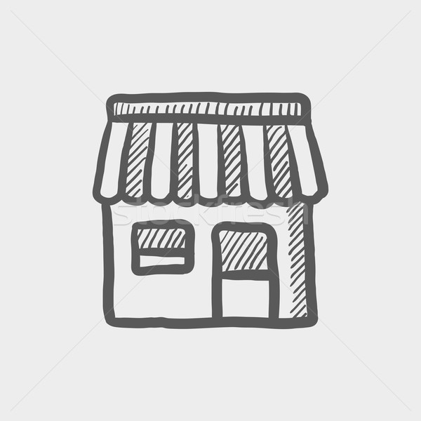Store stall sketch icon Stock photo © RAStudio