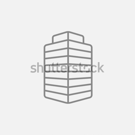 Stock photo: Office building line icon.