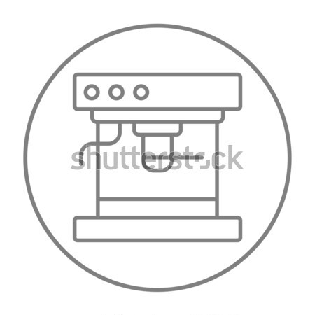 Kaffeemaschine line Symbol Web mobile Infografiken Stock foto © RAStudio