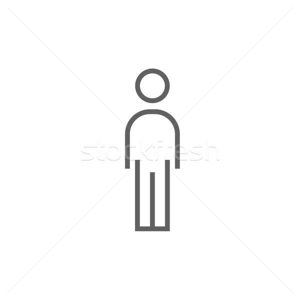 Businessman standing line icon. Stock photo © RAStudio