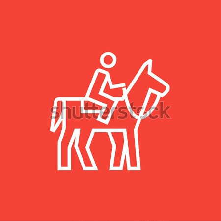 Horse riding line icon. Stock photo © RAStudio