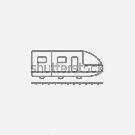 Modern mare viteza tren linie icoană colturi Imagine de stoc © RAStudio
