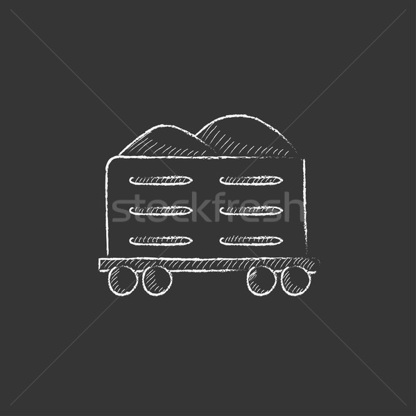 貨物 ワゴン チョーク アイコン 手描き ストックフォト © RAStudio