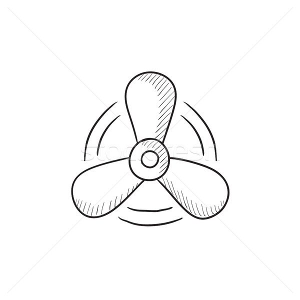 Boat propeller sketch icon. Stock photo © RAStudio