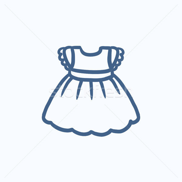 Baby dress sketch icon. Stock photo © RAStudio
