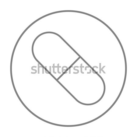 Capsule pill sketch icon. Stock photo © RAStudio