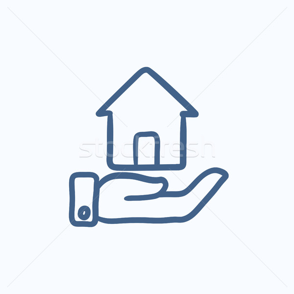 House insurance sketch icon. Stock photo © RAStudio