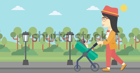 Woman driving electric scooter. Stock photo © RAStudio