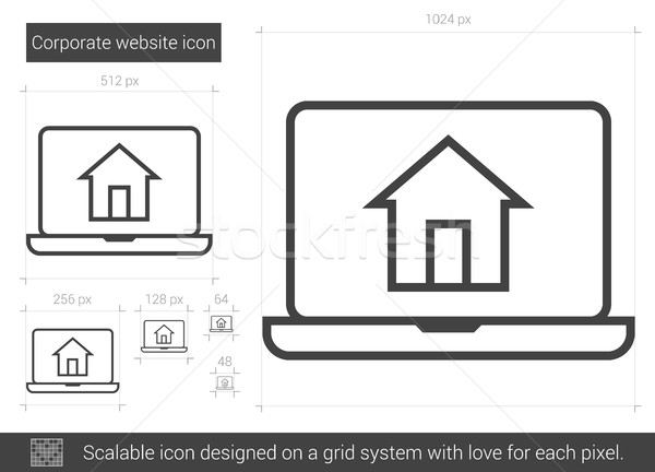 Empresarial sitio web línea icono vector aislado Foto stock © RAStudio