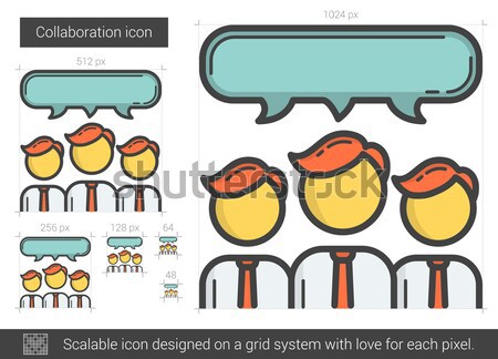 Collaboration line icon. Stock photo © RAStudio