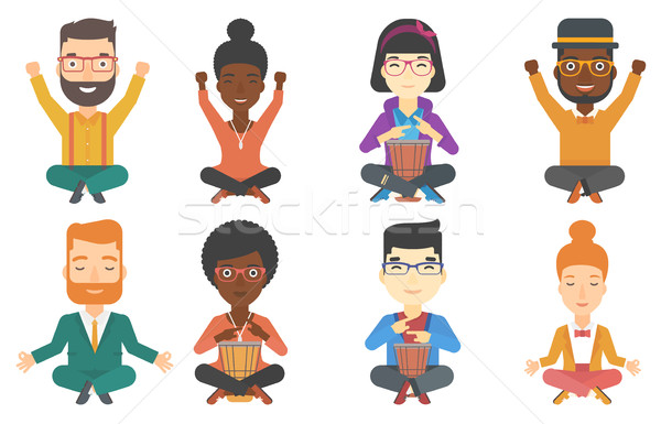 Vector set of musicians and business characters. Stock photo © RAStudio
